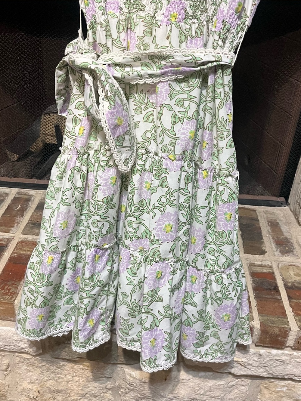 Roller Rabbit Daphne Naoki Floral Cotton Silk Dress XL - Picture 5 of 16